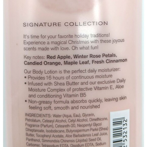 Bath & Body Works Winter Candy Apple Moisture Lotion Shea Butter & Vitamin E 8oz - Picture 2 of 3